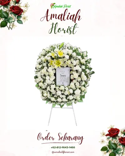 Krans Bunga Duka Cita di Tianyar Tengah