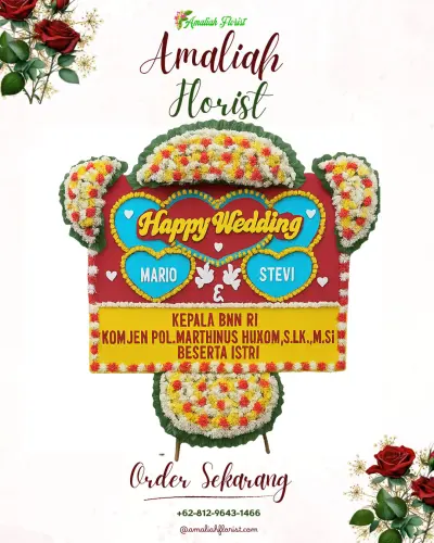 Karangan Papan Bunga Pernikahan di Tianyar Tengah